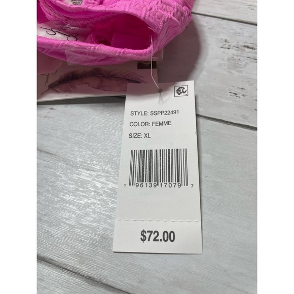 Jessica Simpson PINK Pretty in Pique Strappy-Back Tankini Swim Top - Picture 4 of 8